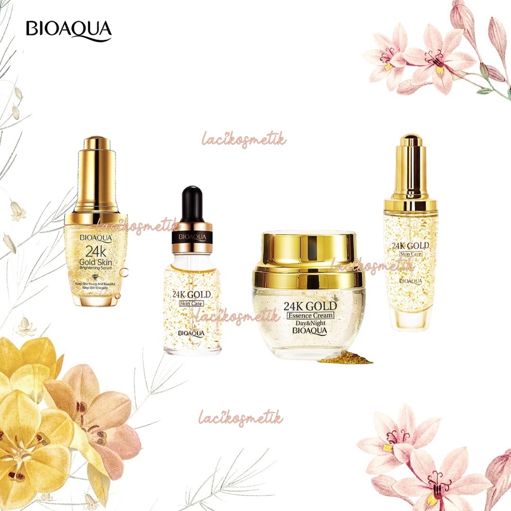 ✨LACIKOSME✨ BIOAQUA SERUM WAJAH 24K GOLD ESSENCE CREAM  - SERUM GOLD BIOAQUA BPOM ORIGINAL