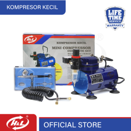 HL Mini Kompresor Set + Air Brush