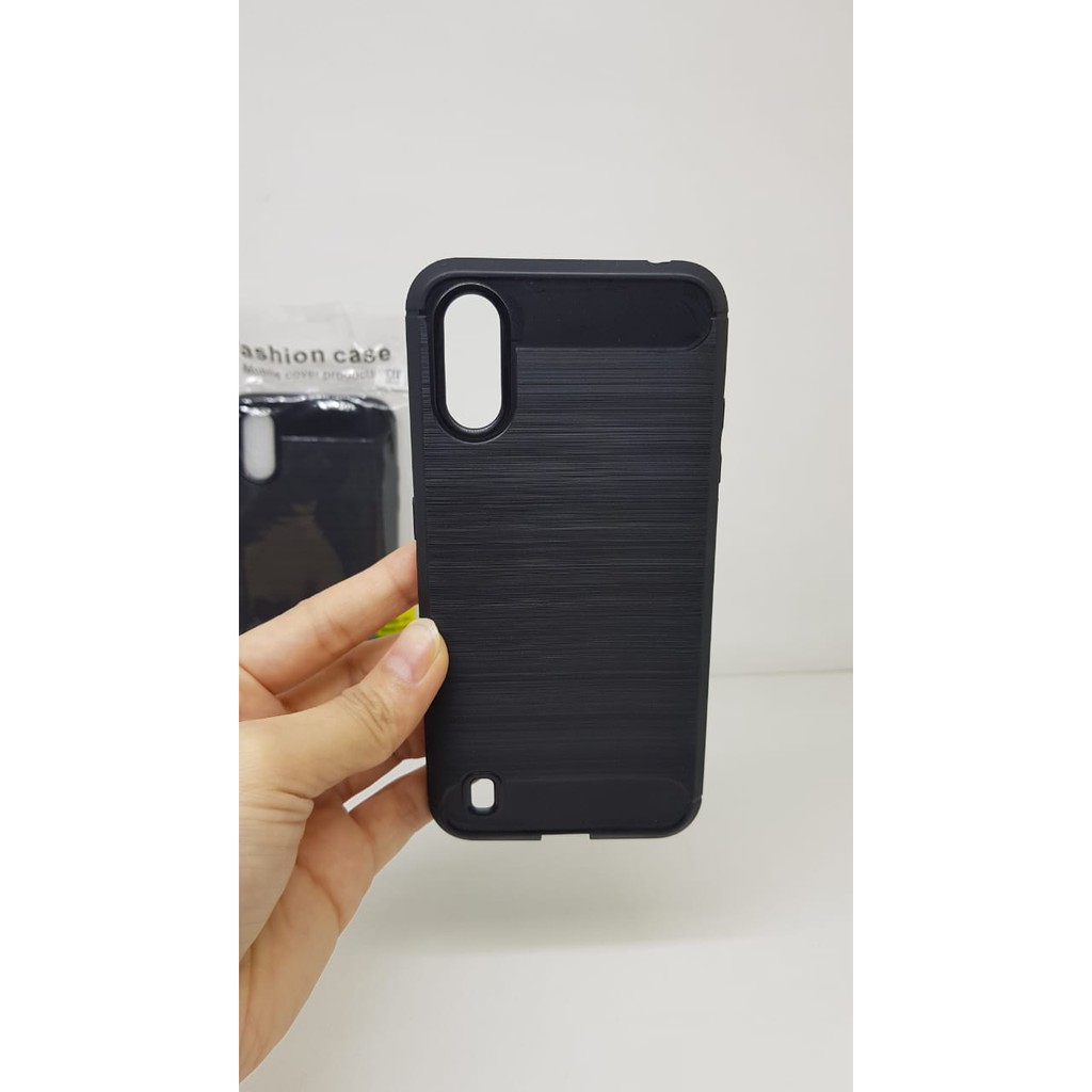 iPaky Carbon Samsung A01 5.7&quot; Slim Fit Carbon Soft Case Samsung A015F Fiber Multi Carbon ANTI MELAR