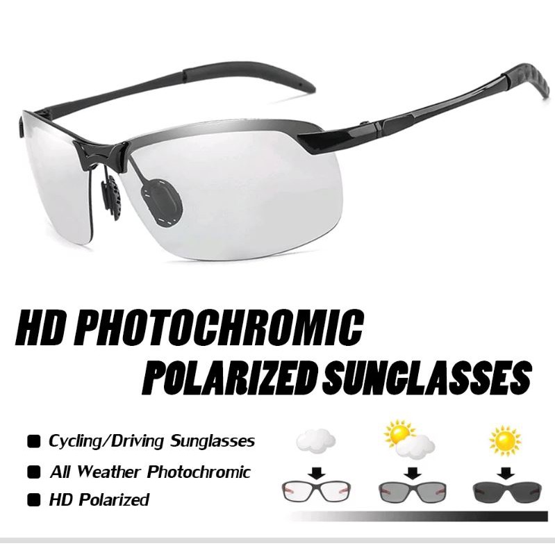 Kaca Mata Photochromic Kaca Mata Polarized kode 0109 silver