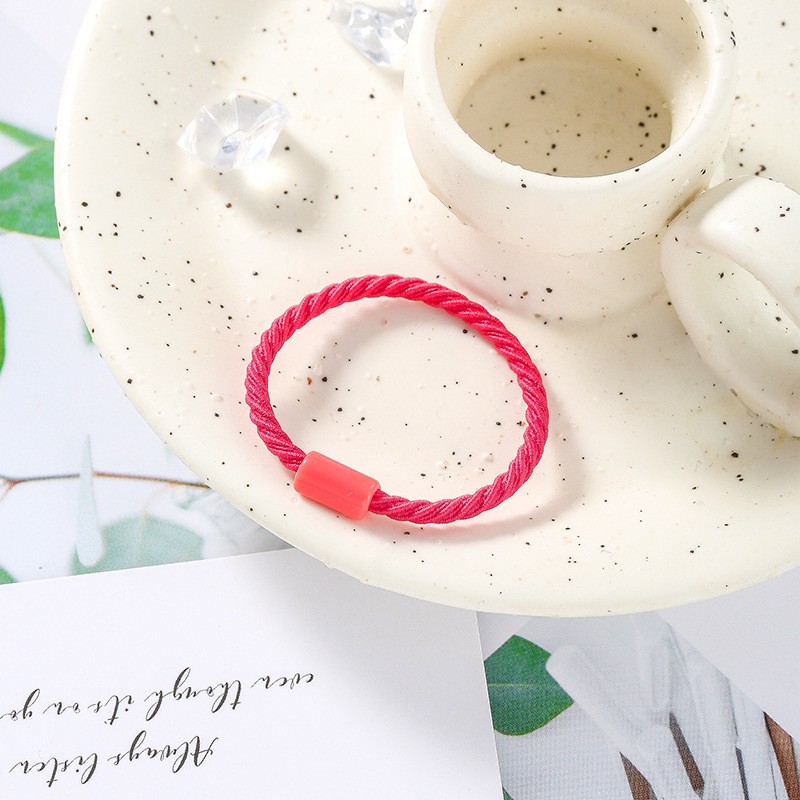 UNIK - F881 (1 PCS) Ikat Rambut Fashion Warna Warni / Karet Rambut Mini / Kuncir Rambut Fashion-Rose