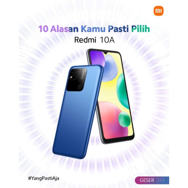 TERLARIS!! REDMI 10A RAM 3/32 &amp; 3/64 GARANSI RESMI XIAOMI INDONESIA