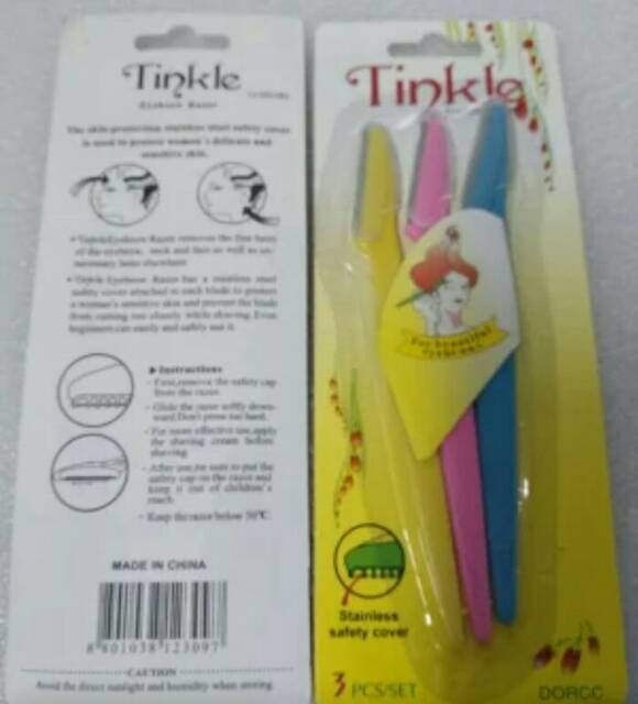 Pisau cukur alis TINKLE 1 pack isi 3 pcs