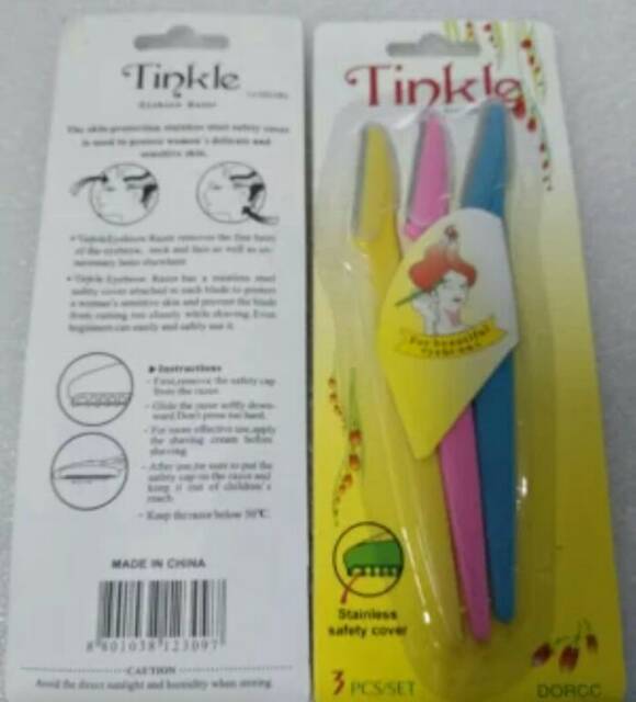 Pisau cukur alis TINKLE 1 pack isi 3 pcs