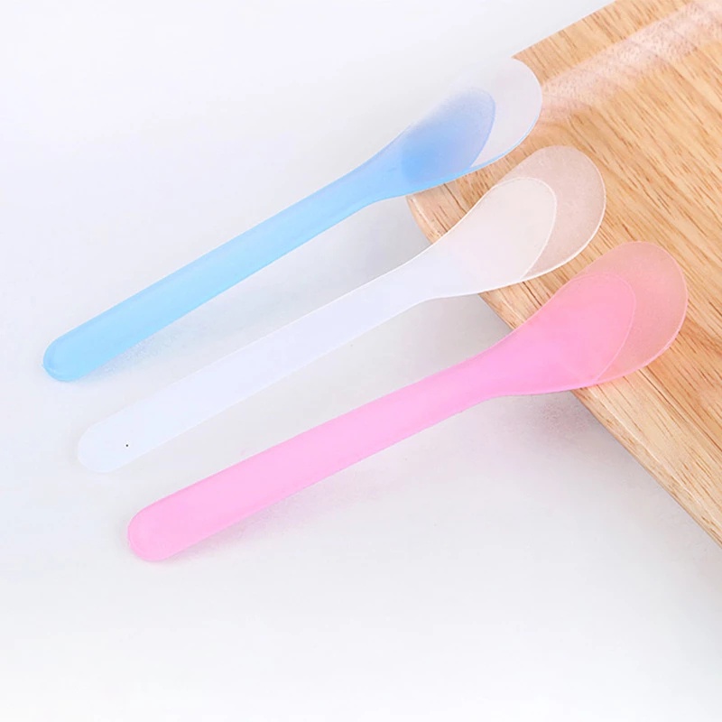 10 Pcs / Set Plastic DIY Mask Spoon / Cosmetic Mask Mixing Spoon, Facial Skin Care Mask Fan-shaped Stirring Rod / DIY Mask Tool Set