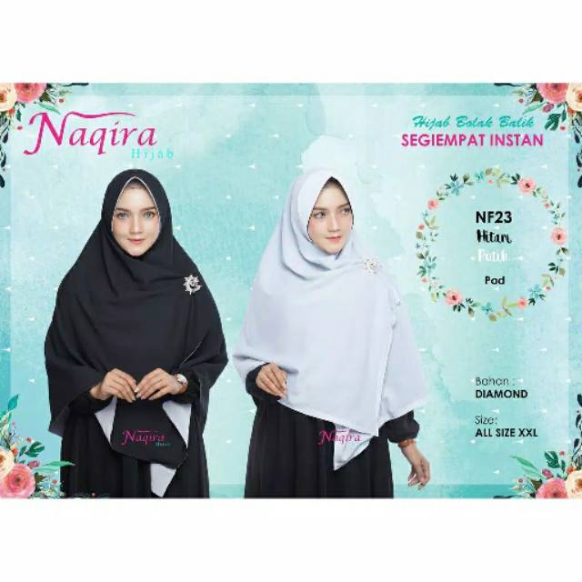 Naqira Hijab NF23 (Hitam-Putih)