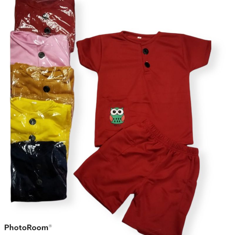 SETELAN ANAK KIANO SET / SETELAN ANAK KIANO PENDEK / SETELAN ANAK KIANO KANCING / BAJU KIANO ANAK LA