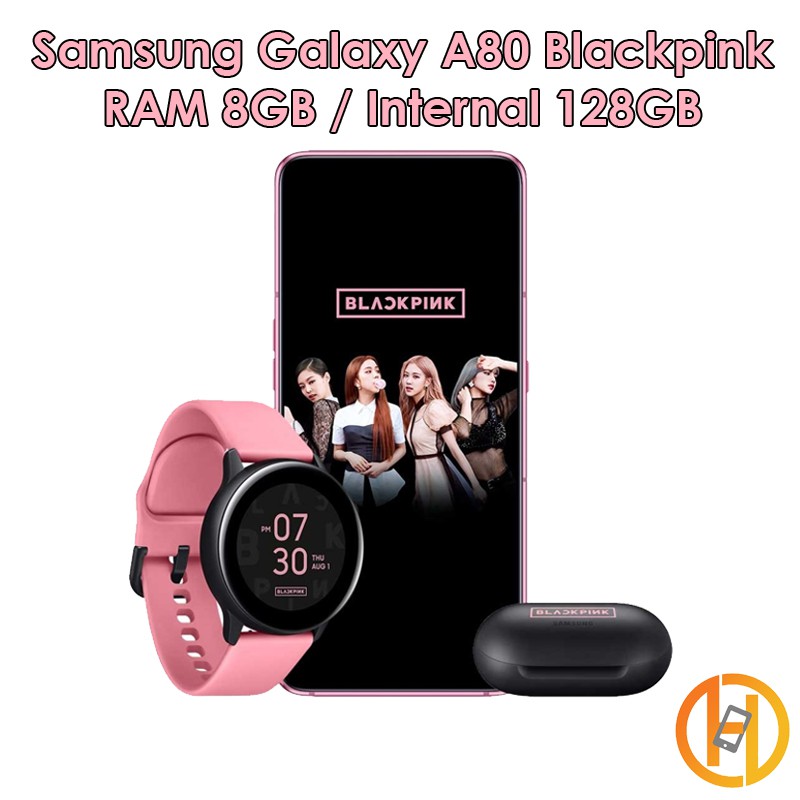 Samsung Galaxy A80 Blackpink Free Buds & Watch Active - 8GB 128GB (A805 8/128) - Baru Resmi
