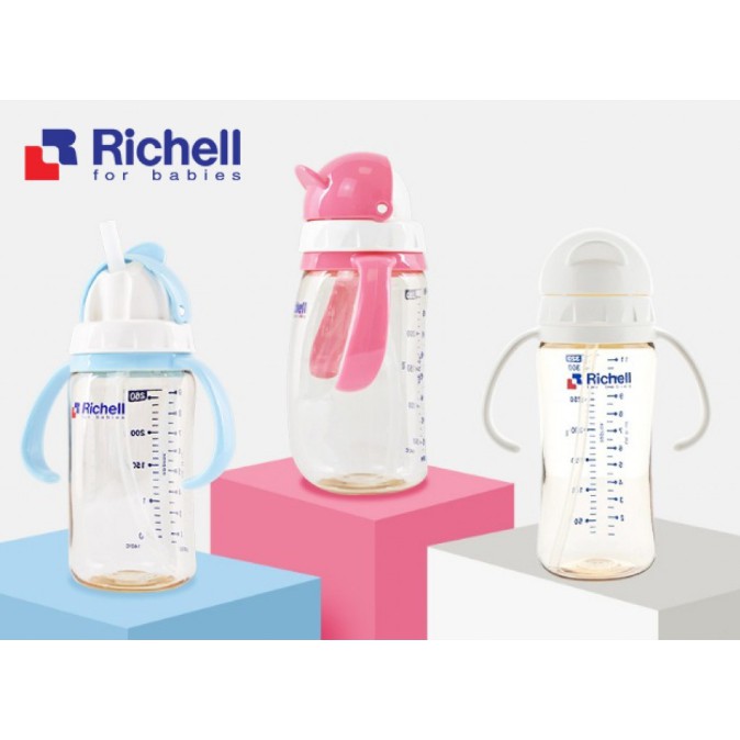 Richell PPSU Straw Bottle 260ml