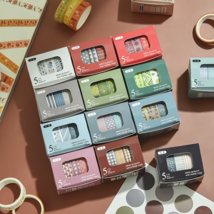 

KIANDAA WT0001 WASHITAPE SET SELOTIP WASHI TAPE WARNA WARNI SET JOURNAL SCRAPBOOK STUDYGRAM DEKORASI KIANDA