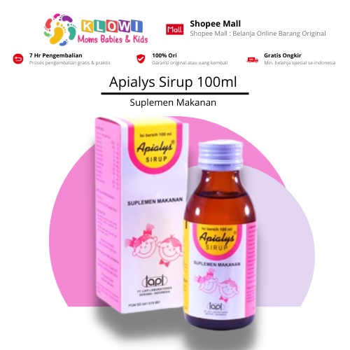 Apialys Sirup 100Ml Suplemen Anak Vitamin Anak Multivitamin