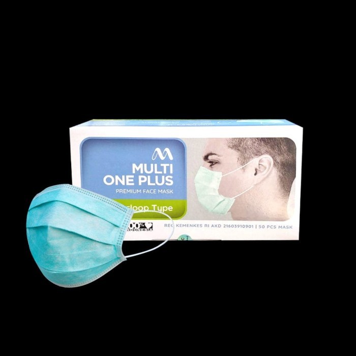 MASKER MULTI ONE PLUS 3PLY - Masker Medis 3ply Earloop isi 50 pcs/box