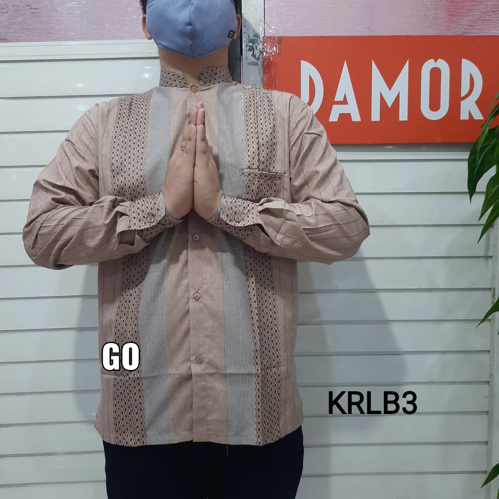 gof KRLB DAMOR (CRESSIDA) KOKO REGULER Baju Muslim Koko Cowok Pakaian Pria Muslim Lengan Panjang