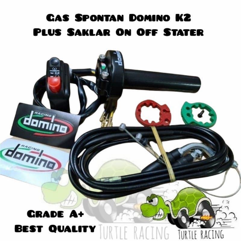 Gas Spontan Domino K4 Gas Spontan Domino 2 Kabel Plus Saklar On Off Stater Universal Crf Klx Nmax Pcx Vario Beat Mio Scoopy Fino Dll