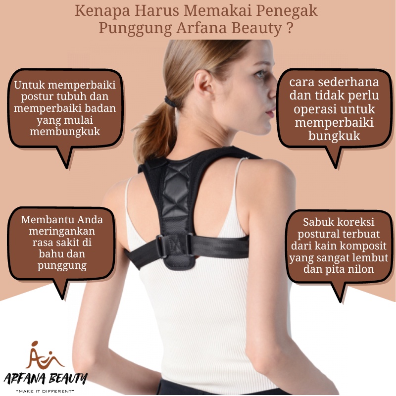 Alat Penyangga Punggung Anti Bungkuk Alat kesehatan Korset Untuk Sakit Punggung Terapi Tulang Skeliosis Back Support Posture Corrector Adjustable Import Original Premium Termurah