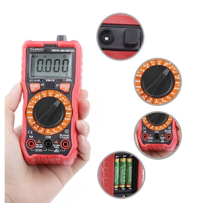 ORIGINAL NEPTO NT103M Multimeter Digital NCV Multi Tester Volt Amper