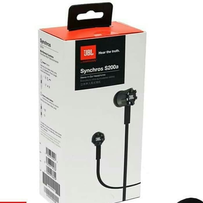 JBL Synchros 200 A Earphone Black ORIGINAL Garansi Resmi