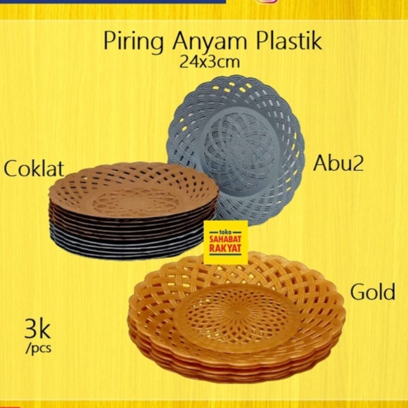 Piring Anyam Plastik