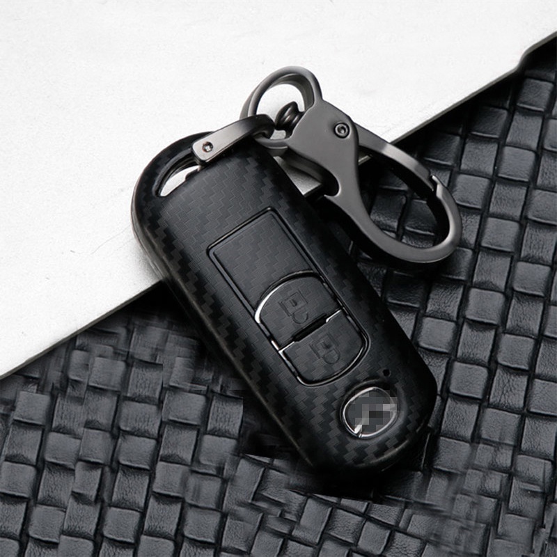 Casing Kunci Mobil Mazda 3 CX-4 CX-5 CX-7 Bahan carbon fiber