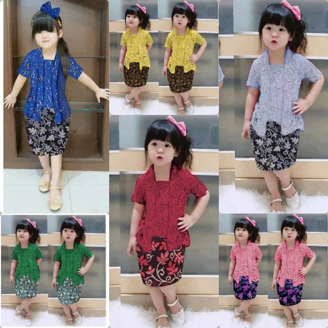 Kebaya Anak Caca (Size 2th s/d 9th) Kb Kids Chacha (7 warna) Kebaya Anak Real Pict Termurah !!! Kebaya Anak Caca / Kebaya 6th 7th 8th 9th