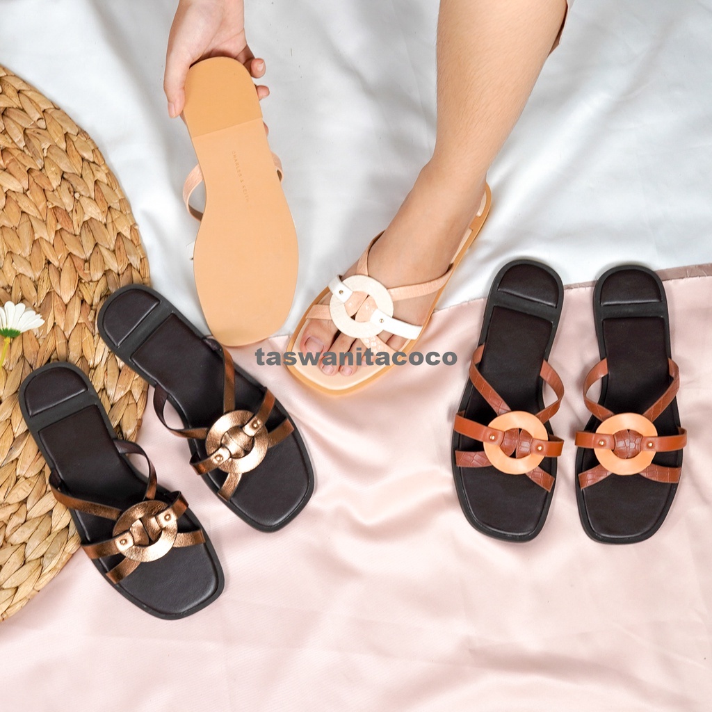 Sandal CK 399 / Sendal selop Simple Import Murah Korea Style Kualitas Premium Kekinian CK399 by Tas Wanita Coco