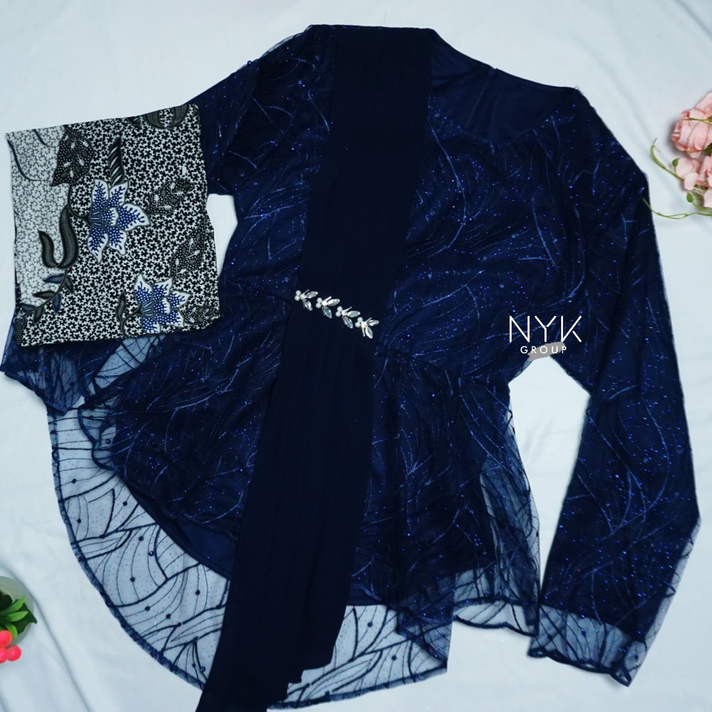 New Arrival | Nayaka Batik - Batik Couple Anjella Hauw Tulle Slendang Aplikasi Payet