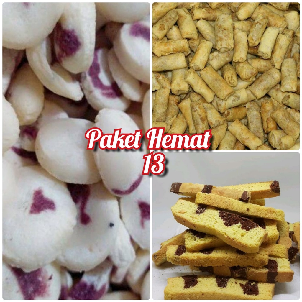 

Aneka Snack Paket Hemat 13 ( Moto Gareng , Sumpia Udang , Kue Bolu Kering )