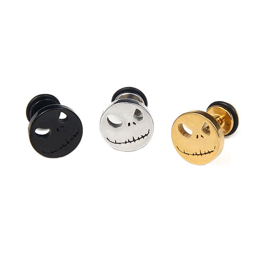 Mxbeauty Anting Bentuk Tengkorak Bahan Stainless Steel Gaya Korea Untuk Pria