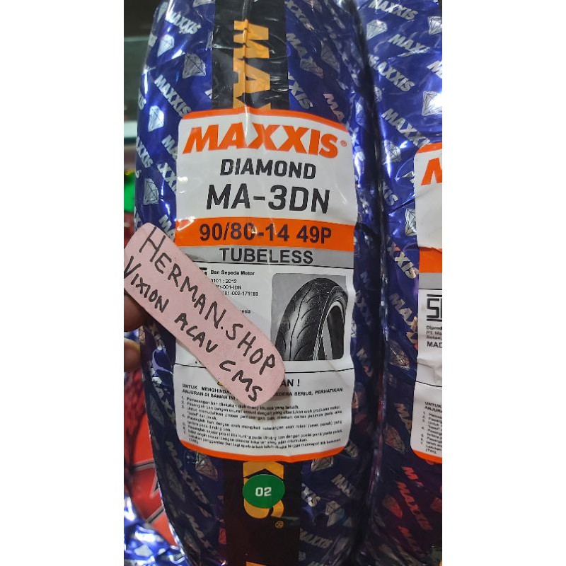 Ban maxxis 90/80-14 & 80/80-14 Diamond MA-3DN tubeless / Ban maxxis 80/90-14 & 90/90-14 Diamond