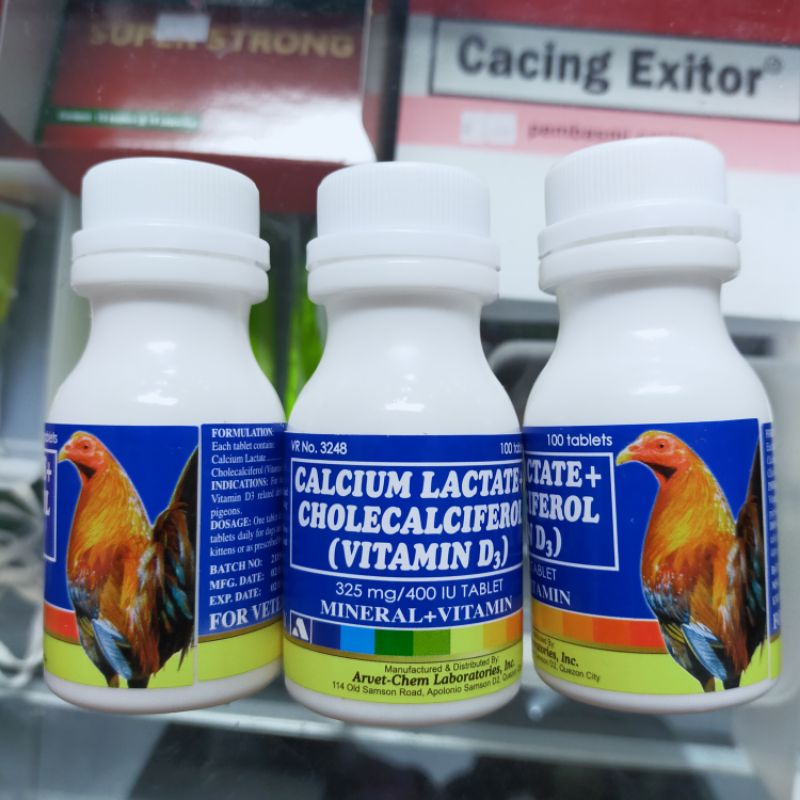 Calcium Lactate Vitamin dan penguat tulang Ayam dan Burung