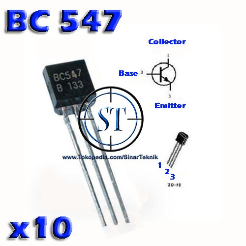 x10 Transistor BC547 / BC546 / BC549 BC 546 BC 547 BC 549 Amplifier NPN TO-92 ISI 10 BUAH