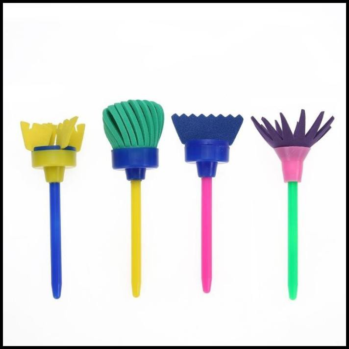 

Promo 4Pcs Graffiti Sponge Paint Brush Kuas Lukis Anak