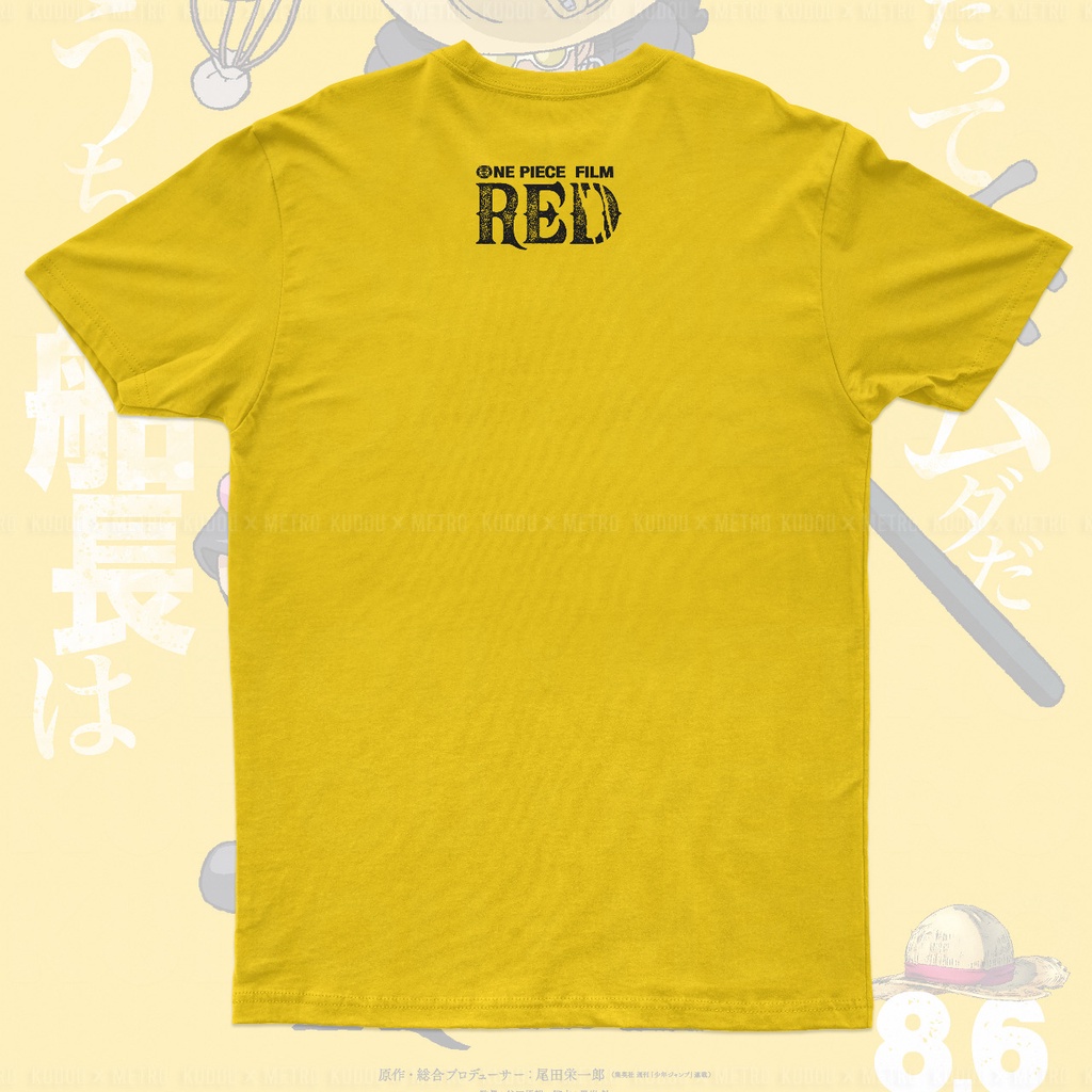 Kaos Usop Yellow One Piece Film Red Anime Manga Premium Unisex