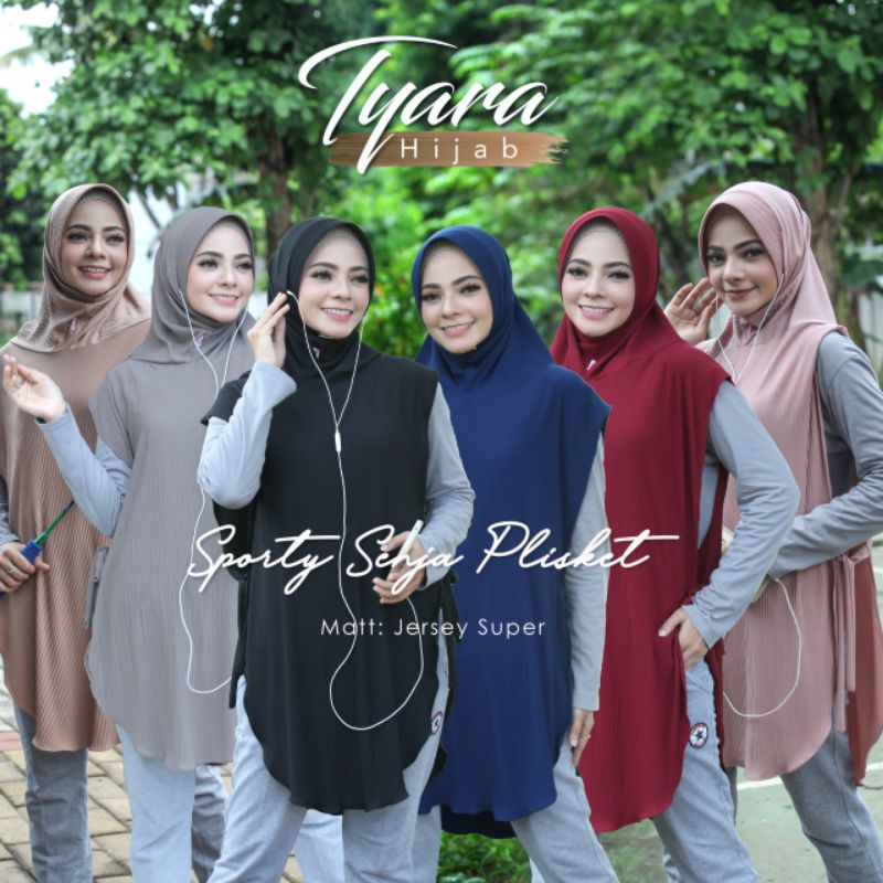 Hijab Sporty Senja Plisket Ori Tyara Hijab