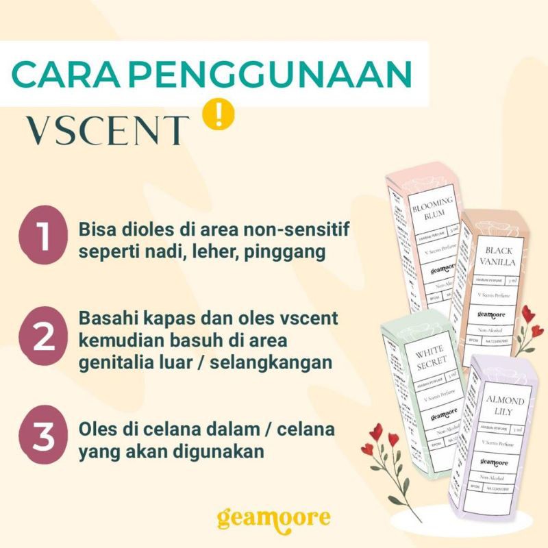 [BPOM] GEAMOORE V Scent Parfume 3ML