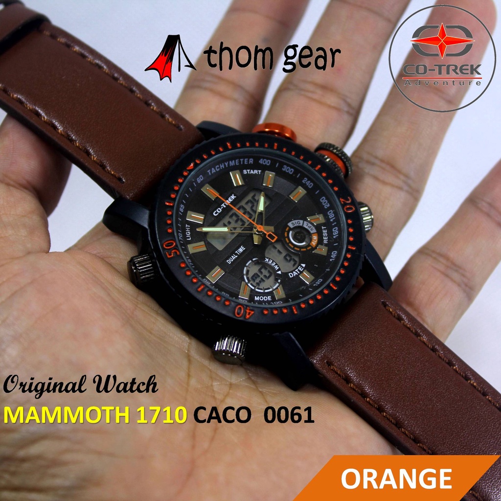 Thomgear Jam Tangan Cotrek Co Trek Co-Trek Mammoth Survival 550 CACO 0061 Pria Sport Adventure Military Tactical Olahraga Analog Digital Strap Kulit Asli Genuine Leather Thomgear Paiton Probolinggo