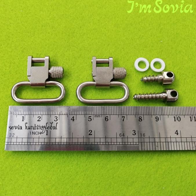 best seller] Swivel Uncle Mike's Pengait tali sandang senapan Mike paku tali silver