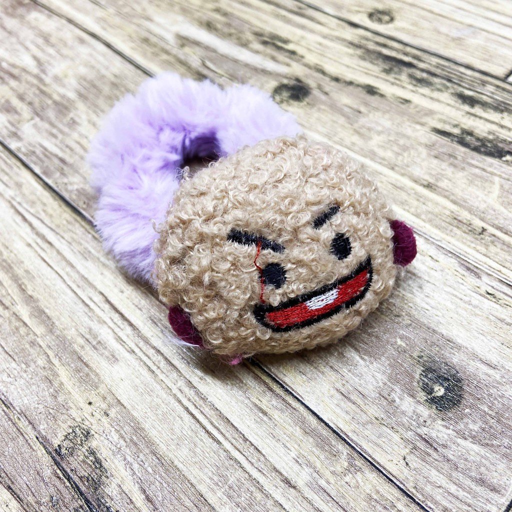 ( BISA COD ) IKAT RAMBUT BULU POM POM BT21 BTS  / KUNCIRAN RAMBUT / KUNCIR RAMBUT / HAIRBANDS BT21-KCR035- Shooky