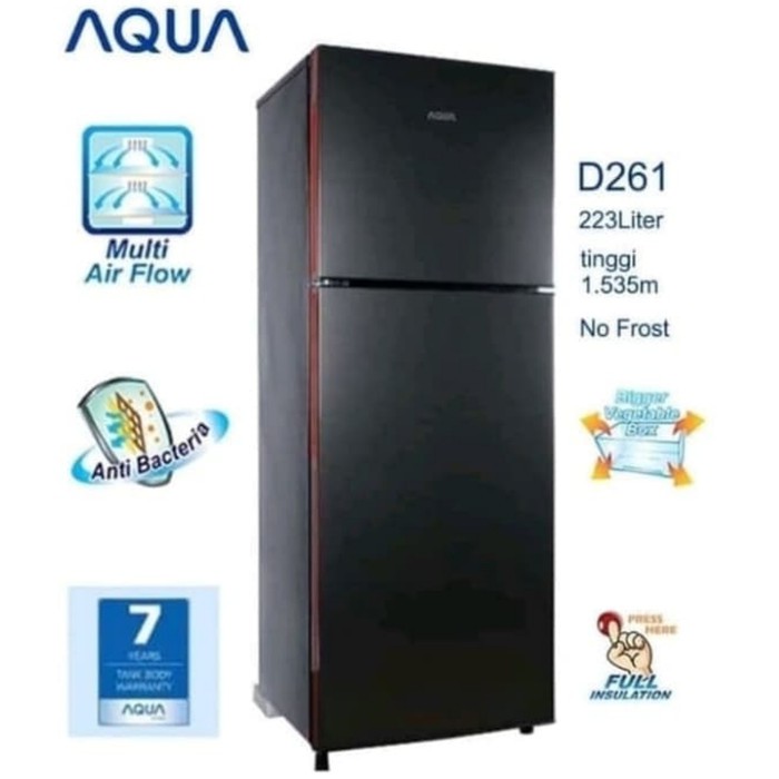 Kulkas Aqua 2Pintu AQRD261 / Lemari Es Aqua AQRD261DS / Aqua AQRD261LS