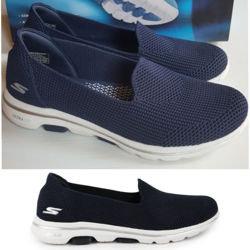 [Preloved] SKECHERS GO WALK 5 Original (Navy) / Sepatu Sneakers/Sporty/Casual/Slip On Wanita