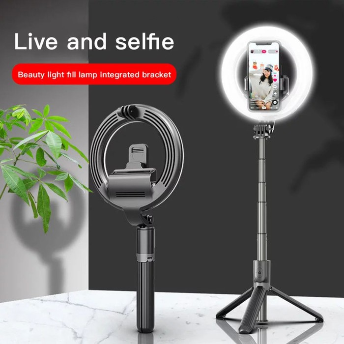 TRIPOD SELFIE STICK RING LIGHT L07 BLUETOOTH