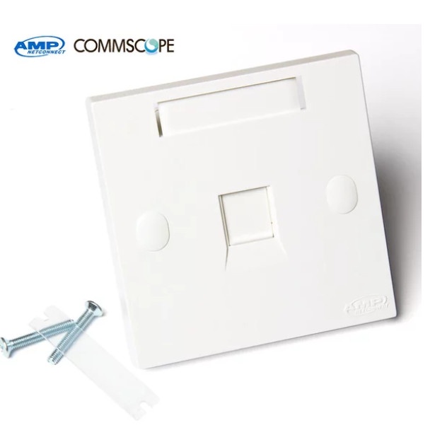 COMMSCOPE AMP FacePlate Kit Single Port - Wall Plate