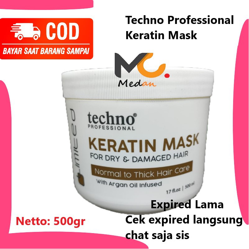Masker Rambut Keratin / Hair Mask Keratin TECHNO Limited Keratin Hair Treatment 500gr