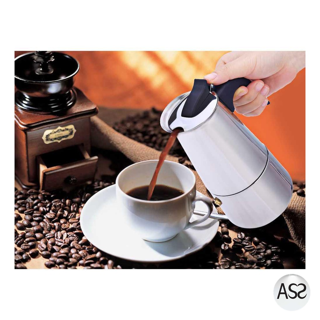 ASS Shop - OneTwoCups Espresso Coffee Maker Moka Pot Teko 300ml 6 Cup - Z20