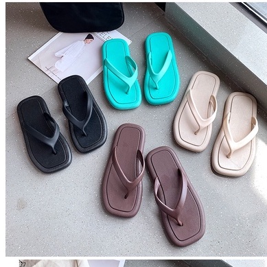 PINKMALL- Sandal Jepit Wanita  SIMPLE KARET NYAMAN IMPORT CLOGS IMPORT ANTI LICIN