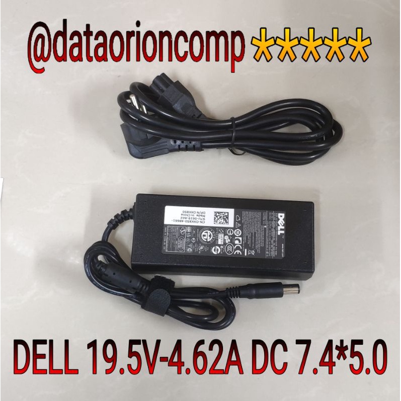 Adaptor Charger DELL 19.5V 4.62A DC 7.4*5.0 mm Jarum for Dell E6410 E6420 E6430 E6430s E6400 E6500 M20 M60 M65 M70 M4300 3420