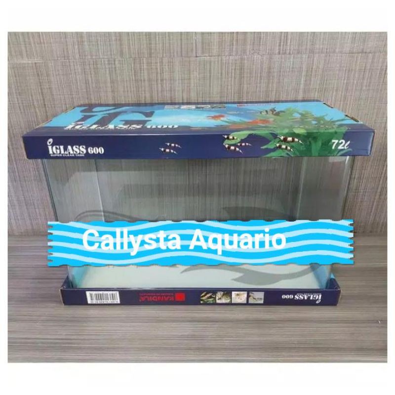 (KHUSUS JABODETABEK) AQUARIUM KACA BENDING KANDILA IGLASS 600 72L 60x30x40