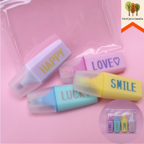 

Stabilo Mini Smile 1 Set Isi 4 Pcs Warna Pastel Murah Bagus Imut Smile Lucky Love Happy Positive Vibes Pastel Highlighter Fancy Best Gift Present For Birthday Event Souvenir Alat Tulis Kantor Sekolah Ready Grosir Kado Ulang Tahun READY COD