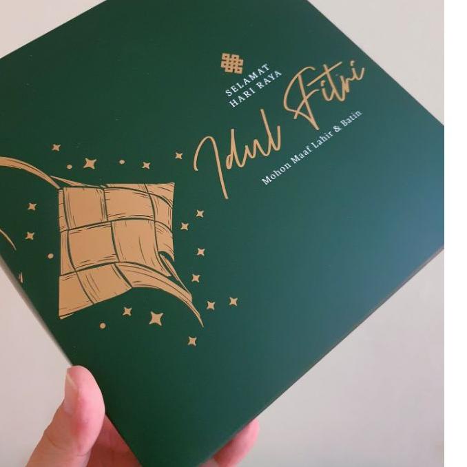 

✼ Dus Nastar Bulat Idul Fitri / Lebaran Sekat 25 " Ketupat " ( 1 pack isi 5 pcs dus & kartu ucapan ) ™