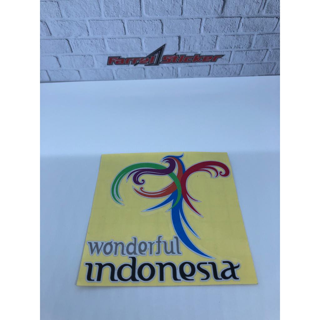 Stiker wonderful Indonesia kecil